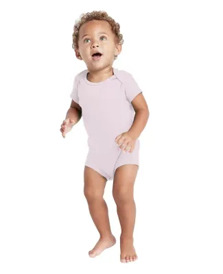 Delta Apparel 9500 Infants 5.8 oz. Rib Snap Tee in Soft pink