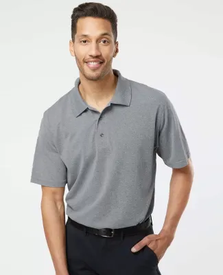 Paragon 100 Saratoga Performance Mini Mesh Polo in Heather grey