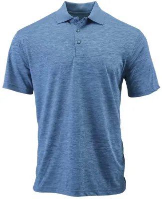 Paragon 130 Dakota Striated Heather Polo in Peri blue heather