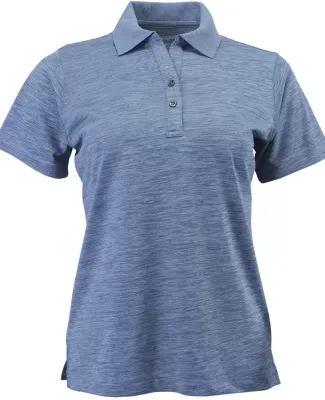 Paragon 131 Women's Dakota Striated Heather Polo in Peri blue heather