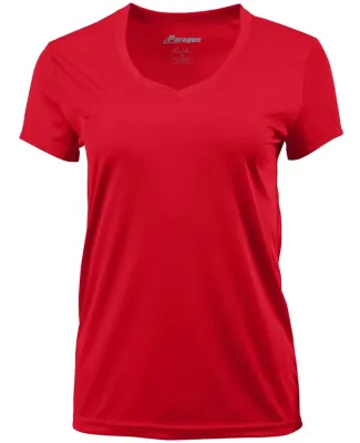 Paragon 203 Women's Vera V-Neck T-Shirt in Red