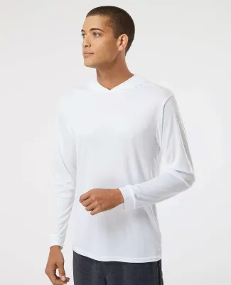 Paragon 220 Bahama Performance Hooded Long Sleeve  in White