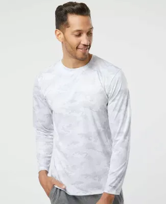 Paragon 217 Pompano Performance Camo Long Sleeve T in White