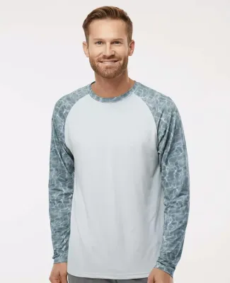 Paragon 231 Panama Colorblocked Long Sleeve T-Shir in Grey water