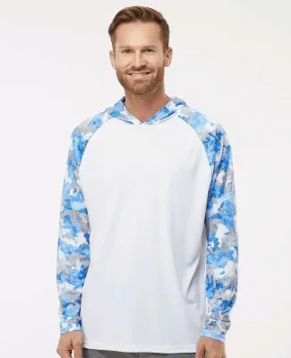 Paragon 240 Tortuga Extreme Performance Hooded T-S in White/ blue mist camo