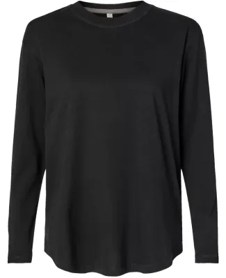 LA T 3508 Ladies' Relaxed  Long Sleeve T-Shirt in Black