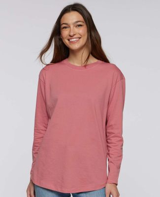LA T 3508 Ladies' Relaxed  Long Sleeve T-Shirt in Mauvelous