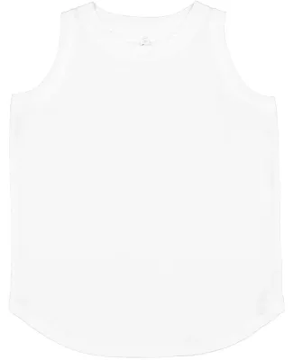 LA T 3592 Ladies' Relaxed Tank in White