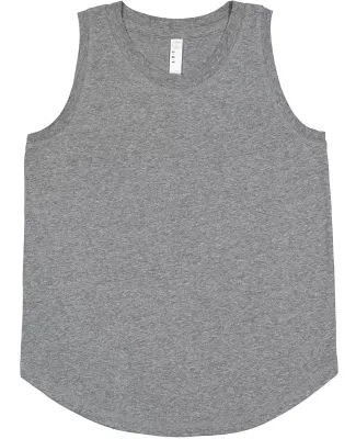 LA T 2692 Youth Relaxed Tank in Graphite heather