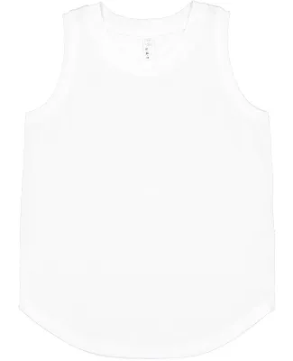 LA T 2692 Youth Relaxed Tank in White