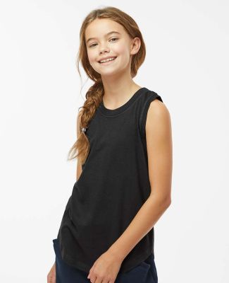LA T 2692 Youth Relaxed Tank in Black