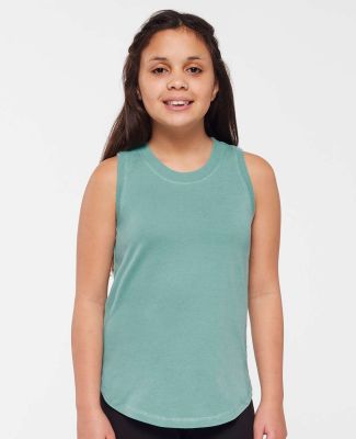 LA T 2692 Youth Relaxed Tank in Saltwater