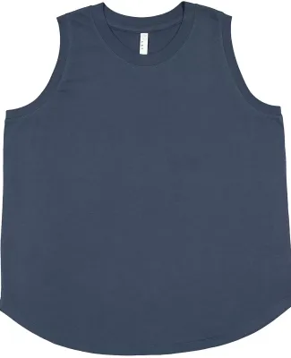 LA T 3892 Ladies' Curvy Relaxed Tank in Denim