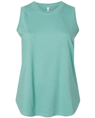 LA T 3892 Ladies' Curvy Relaxed Tank in Saltwater