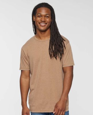LA T 6902 Adult Vintage Wash T-Shirt in Washed coyote brown