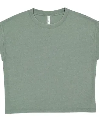 LA T 3502 Ladies' Relaxed Vintage Wash T-Shirt in Washed basil