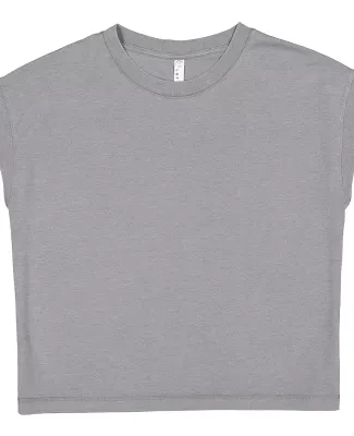 LA T 3502 Ladies' Relaxed Vintage Wash T-Shirt in Washed gray