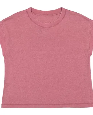 LA T 3502 Ladies' Relaxed Vintage Wash T-Shirt in Washed rouge