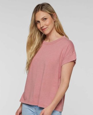 LA T 3502 Ladies' Relaxed Vintage Wash T-Shirt in Washed mauvelous