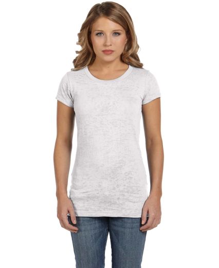 Bella + Canvas 8601 Ladies' Burnout Short-Sleeve T in White