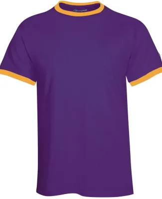 Champion Clothing T136 Ringer T-Shirt in Purple/ gold