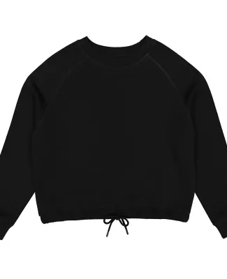LA T 3528 Ladies' Boxy Fleece Sweatshirt in Black