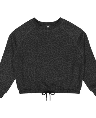 LA T 3528 Ladies' Boxy Fleece Sweatshirt in Black leopard