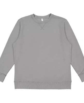LA T 6935 Adult Vintage Wash Fleece Sweatshirt in Washed gray