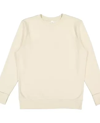LA T 6935 Adult Vintage Wash Fleece Sweatshirt in Washed natural