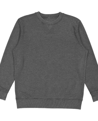 LA T 6935 Adult Vintage Wash Fleece Sweatshirt in Washed black
