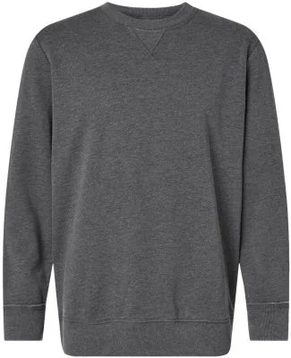 LA T 6935 Adult Vintage Wash Fleece Sweatshirt in Washed black