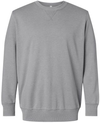 LA T 6935 Adult Vintage Wash Fleece Sweatshirt in Washed gray
