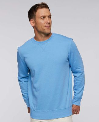 LA T 6935 Adult Vintage Wash Fleece Sweatshirt in Washed tradewind