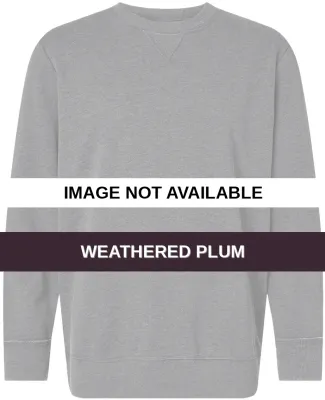 LA T 6935 Adult Vintage Wash Fleece Sweatshirt Weathered Plum