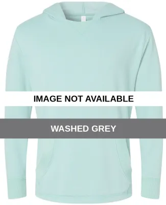 LA T 6936 Adult Vintage Wash Fleece Hooded Sweatsh Washed Grey