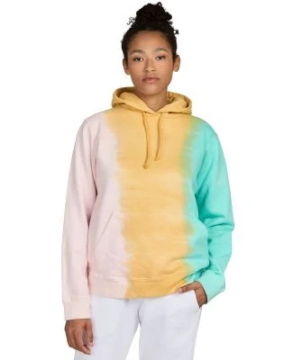 US Blanks 4412RB Unisex Made in USA Rainbow Tie-Dye Hooded Sweatshirt Catalog