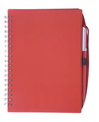 Promo Goods  NB108 Spiral Notebook With Pen in Translucent red