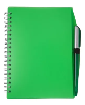 Promo Goods  NB108 Spiral Notebook With Pen in Translucnt green