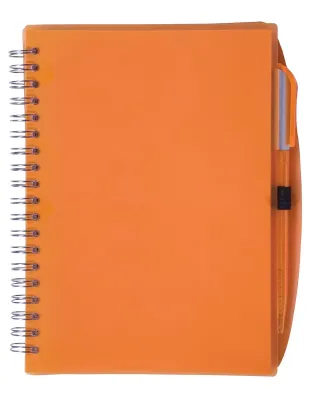 Promo Goods  NB108 Spiral Notebook With Pen in Translucnt ornge