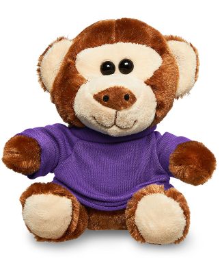 Promo Goods  TY6032 7 Plush Monkey With T-Shirt in Purple