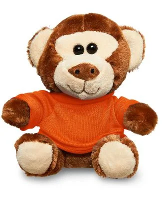 Promo Goods  TY6032 7 Plush Monkey With T-Shirt in Orange