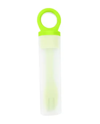 Promo Goods  KU114 Plastic Utensil Set With Bottle in Lime green