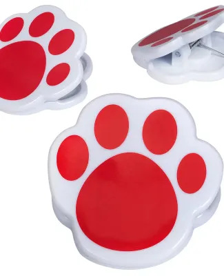 Promo Goods  MC205 Pet Paw Magnetic Memo Clip in Red/ white