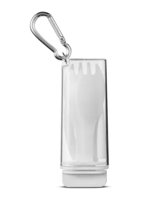 Promo Goods  KU121 Silicon Straw With Utensil Set in White