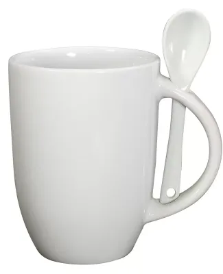 Promo Goods  CM124 12oz Dapper Ceramic Mug With Sp in White