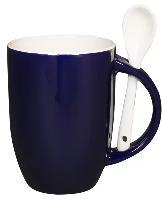 Promo Goods  CM124 12oz Dapper Ceramic Mug With Sp in Cobalt blue