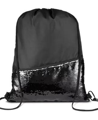Promo Goods  BG166 Sequin Drawstring Backpack in Black