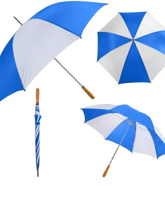 Promo Goods  OD205 Jumbo Golf Umbrella 60 in Reflex blue/ wh