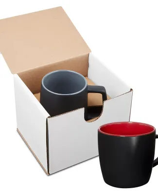 Promo Goods  GCM103 12oz Riviera Ceramic Mug In Ma in Black/ red