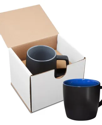 Promo Goods  GCM103 12oz Riviera Ceramic Mug In Ma in Black/ blue